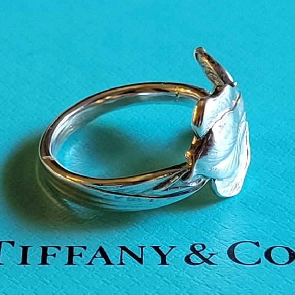 1885 Tiffany & Company IRIS Spoon Ring in Sterling Silver #66 - Picture 2 of 14